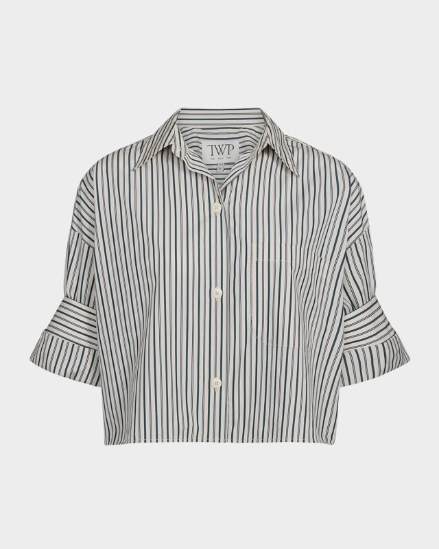 Next Ex Striped Button-Front Shir
